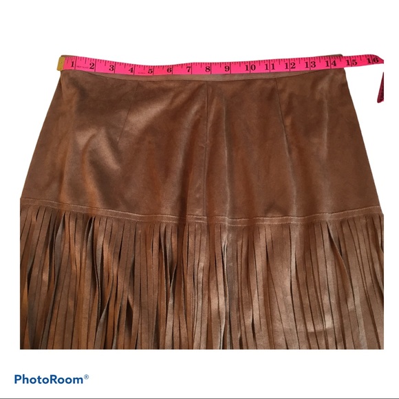 Chico’s Faux Suede Fringe Skirt - Picture 7 of 7